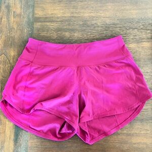 Lululemon High Rise Speed Women's Pink Athletic Shorts 4in inseam